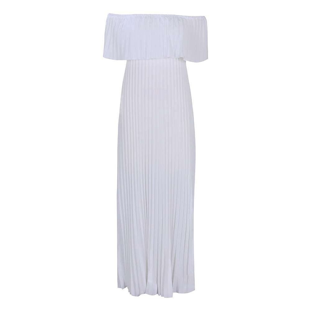 Damen Off-Shoulder Maxikleid Trendig Norvielle