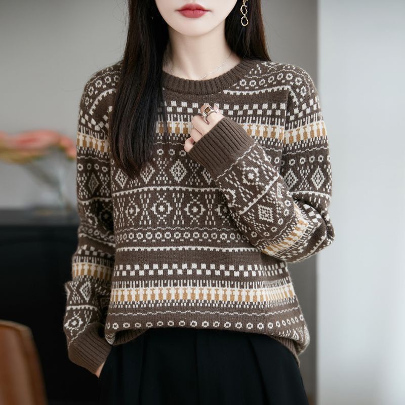 Damen Strickpullover Gemustert Norvielle