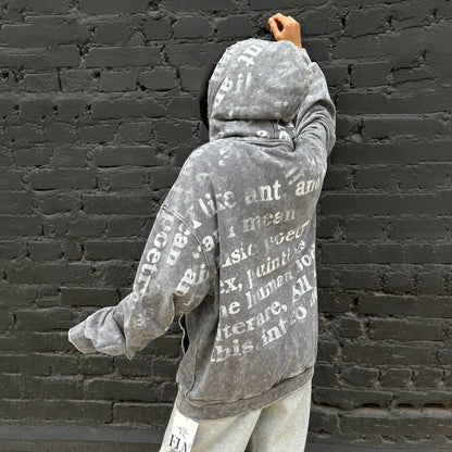 Damen Oversized Kapuzenjacke Einzigartiges Print Design Norvielle