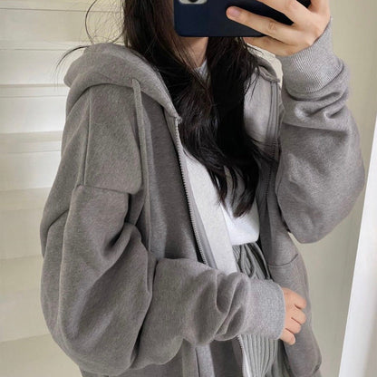 Damen Oversized Hoodie Mit Reißverschluss Norvielle