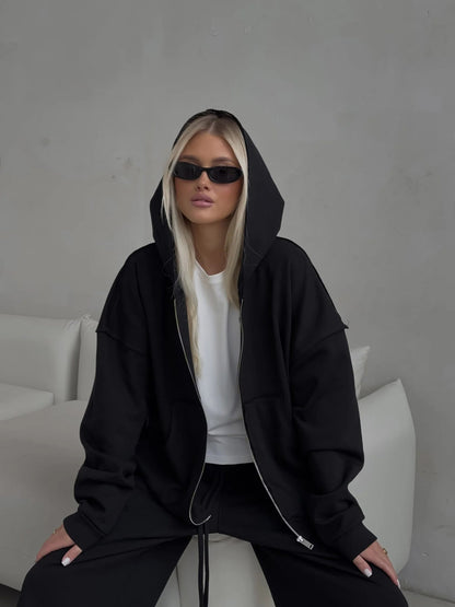 Damen Oversized-Set Hoodie und Hose Lässig