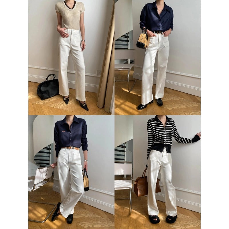 Damen Hemdbluse Baumwoll Offene Knöpfe Elegantes Design Norvielle
