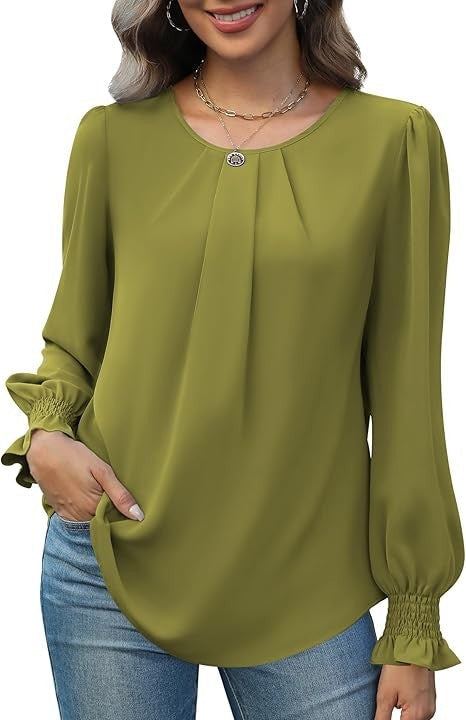 Damen Bluse Puffärmel Norvielle Elegantes Design
