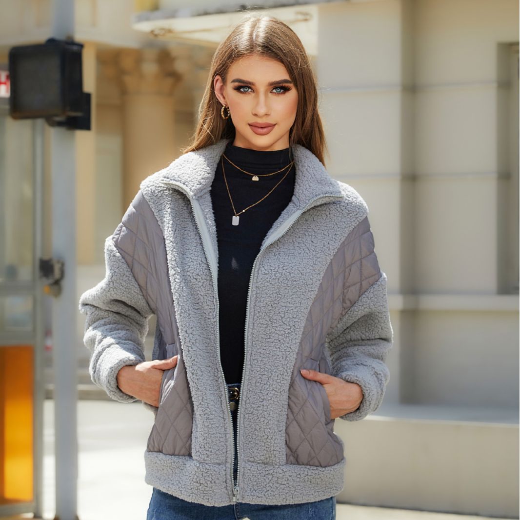 Damen Fleecejacke Steppdetails Praktische Taschen Norvielle