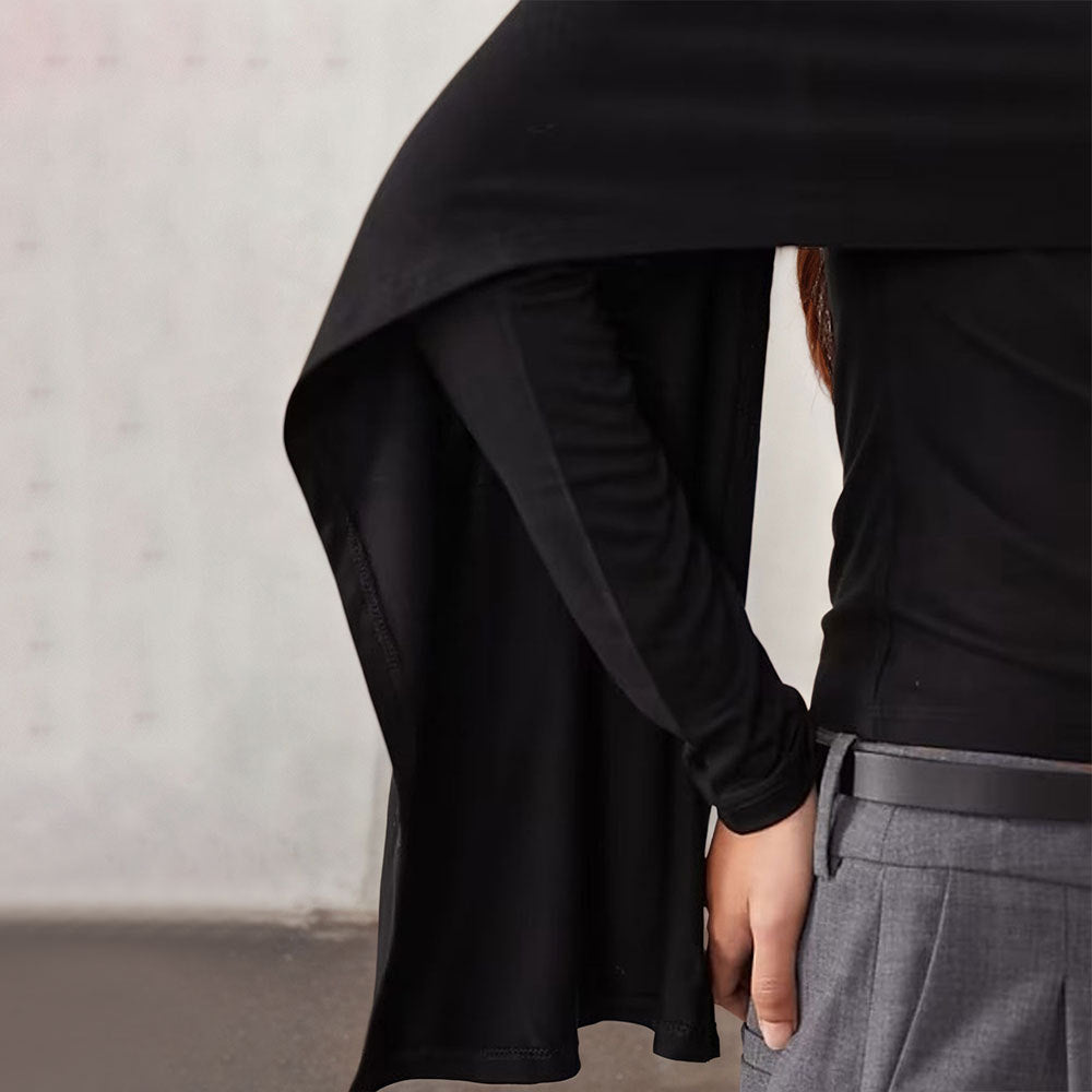 Damen Oberteil Asymmetrisch Weit Ärmel Norvielle