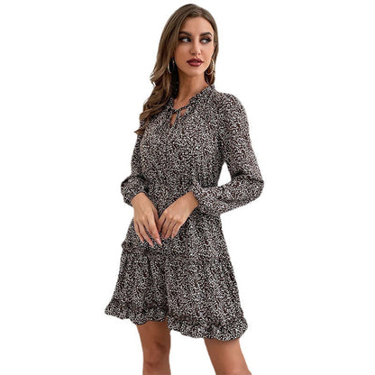 Damen Wickelkleid mit Floralmuster und Rüschendetails Norvielle