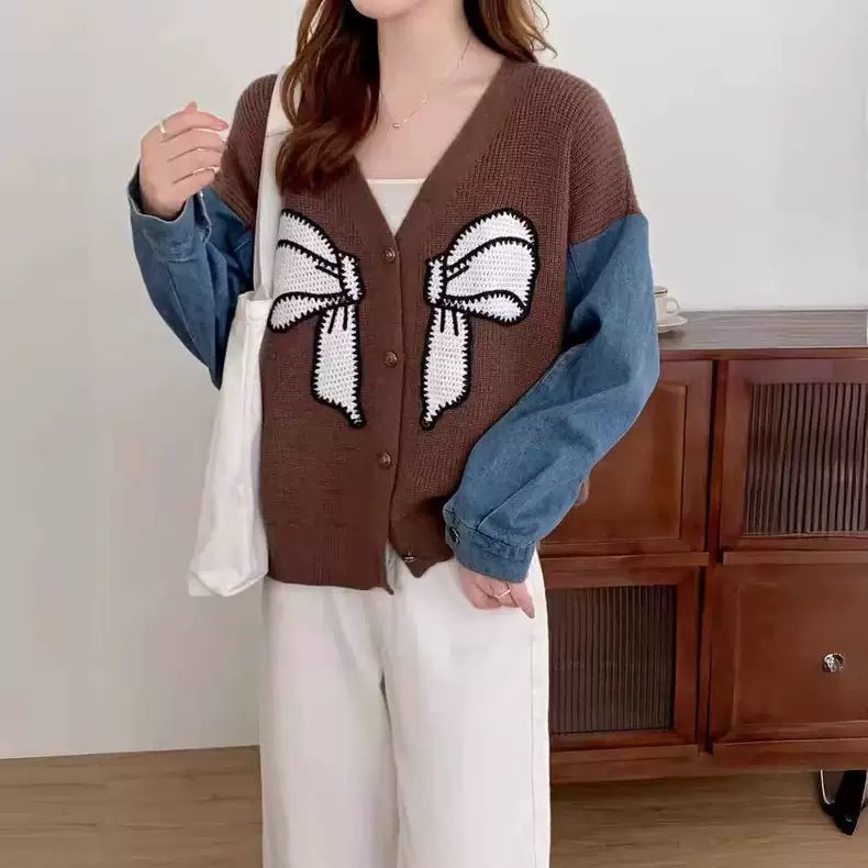 Damen Cardigan mit Schleifenstickerei Norvielle - Norvielle