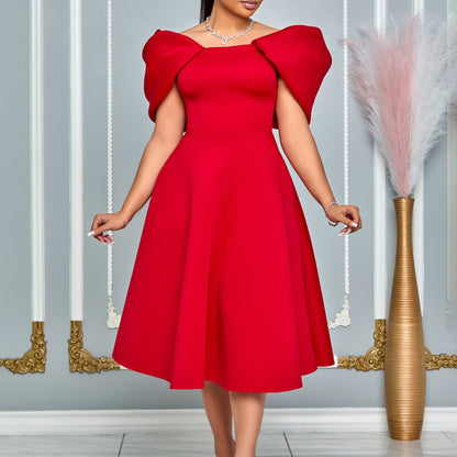 Damen Abendkleid mit Cape Dramatischer Effekt - Norvielle