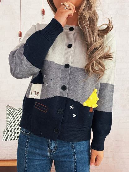 Damen Strickjacke mit Applikationen Norvielle