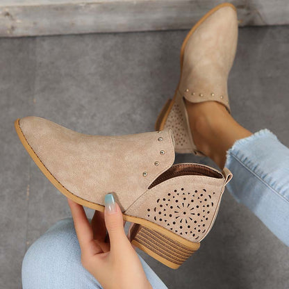 Damen Zehen-Hohlstiefeletten Vintage Spitze