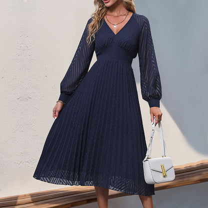 Damen Midi-Kleid Rüschung Figurschmeichelnd Norvielle