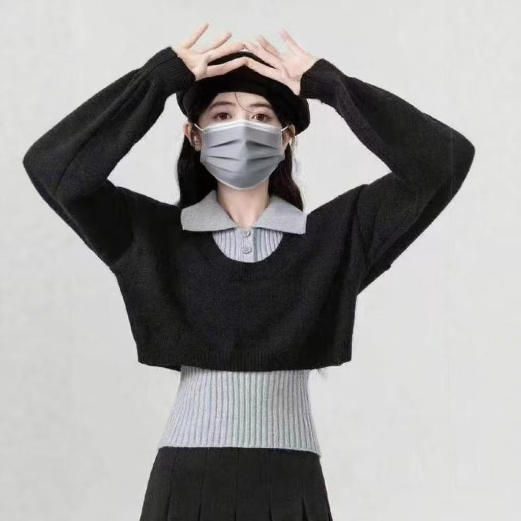 Damen Crop-Pullover Modisches Design Norvielle