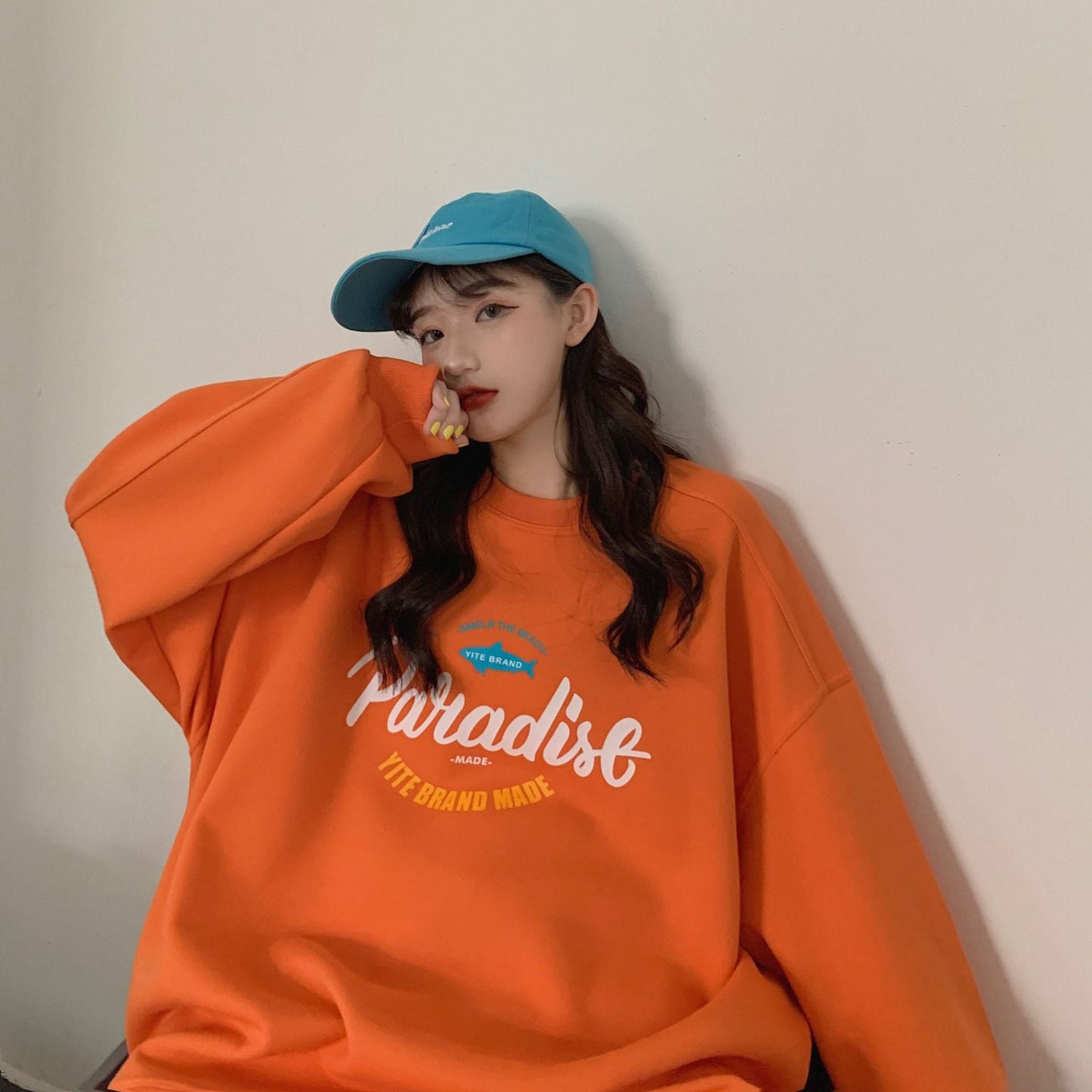 Damen Oversized Pullover Hochwertiges Material Kreatives Grafikdesign