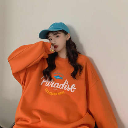 Damen Oversized Pullover Hochwertiges Material Kreatives Grafikdesign