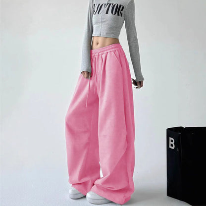 Damen Jogginghose Weite Passform Elastischer Bund