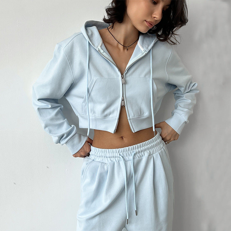 Damen Hoodie Jogginghose Set Minimalistisch