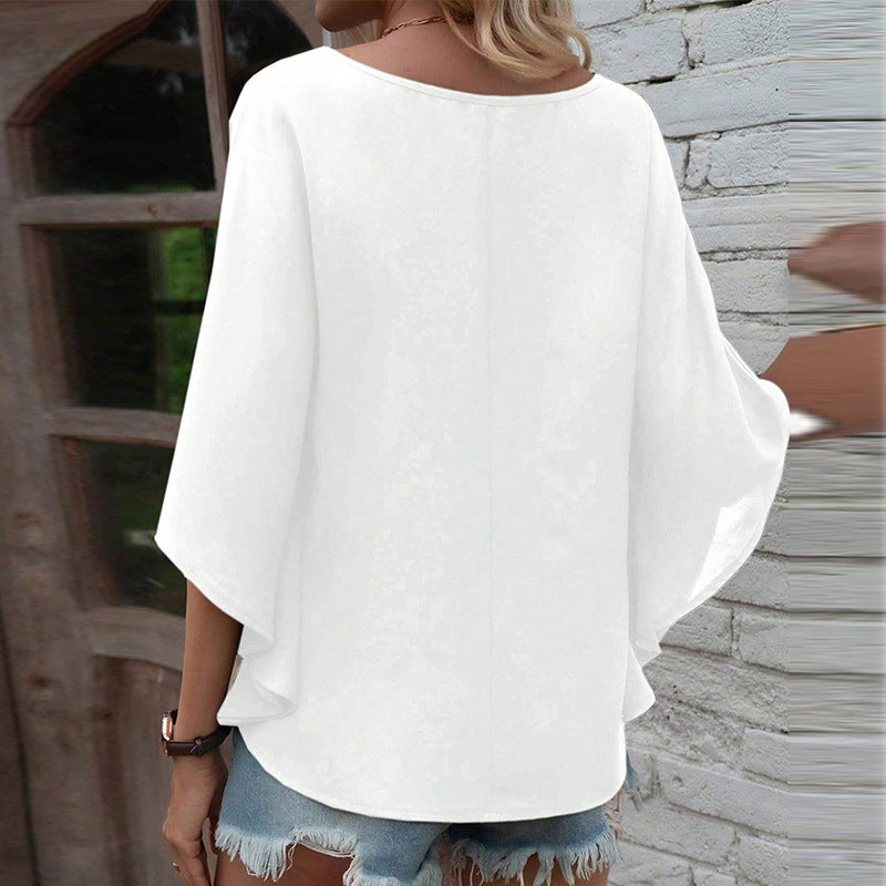 Damen Oversized V-Ausschnitt Lässig Norvielle