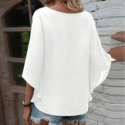 Damen Oversized V-Ausschnitt Lässig Norvielle
