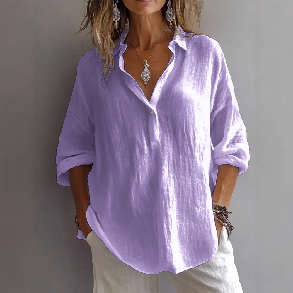 Damen Bluse mit Knöpfen Leicht Norvielle