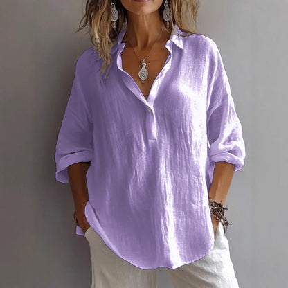 Damen Bluse mit Knöpfen Leicht Norvielle
