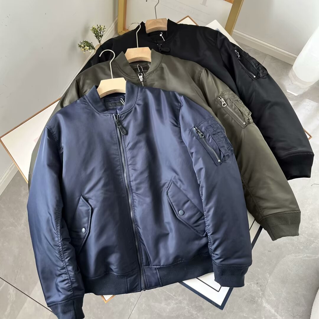 Damen Kunstleder Bomberjacke Praktische Taschen