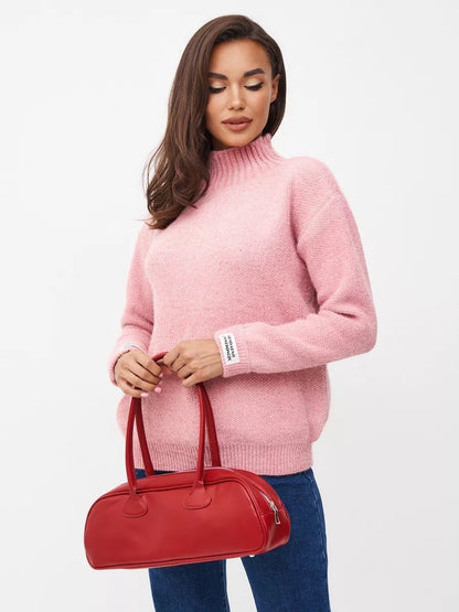 Damen Strickpullover Stehkragen Norvielle