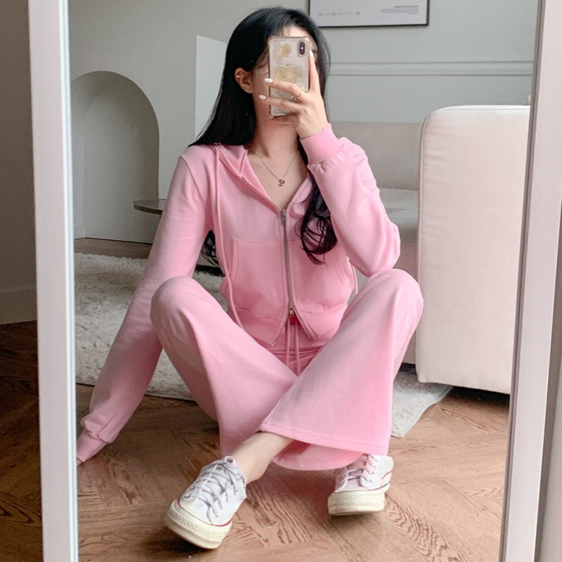 Damen Hoodie Jogginghose Set Baumwolle Norvielle