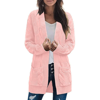 Damen Grobstrick-Cardigan mit Taschen und Struktur-Optik Norvielle