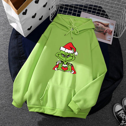 Damen Kapuzenpullover Grinch Motiv Norvielle