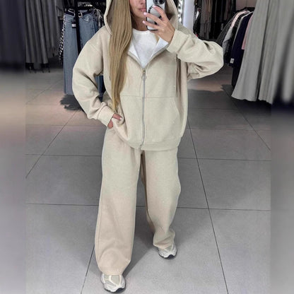 Damen Hoodie Jogginghosen Set Hochwertiges Material Bequem