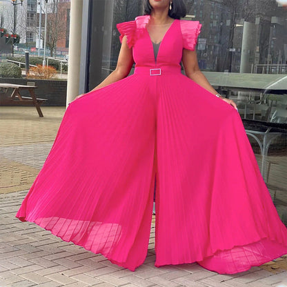 Damen Jumpsuit Rüschen Plissee Norvielle - Norvielle