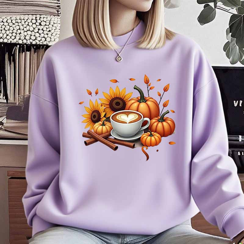 Damen Sweatshirt Herbstlich Motiv Besonderer Druck Norvielle