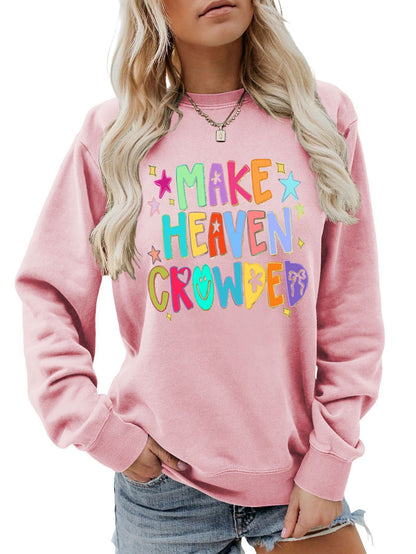 Damen Sweatshirt Bunt Motiv Verspielt Norvielle