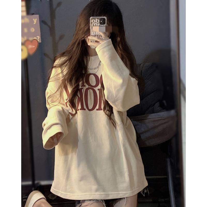 Damen Oversized-Shirt mit Schriftzug Groß