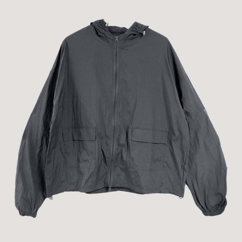 Damen Windbreaker-Jacke Lässig Praktische Taschen Norvielle