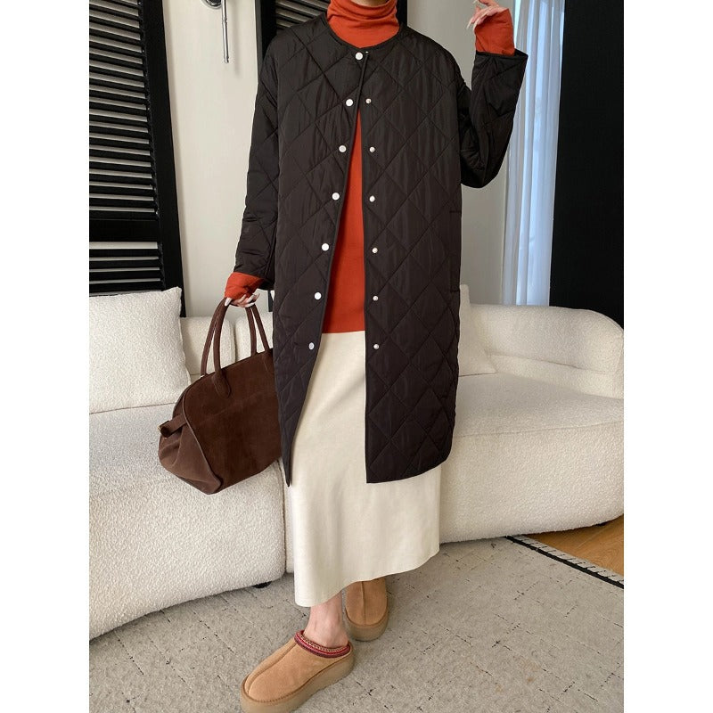Damen Winterjacke Gesteppt Mit Druckknöpfen Norvielle