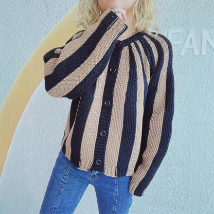 Damen Strickjacke mit vertikalen Streifen Norvielle - Norvielle