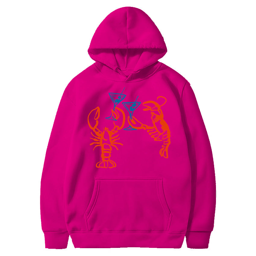 Damen Kapuzenpullover Hummer Motiv