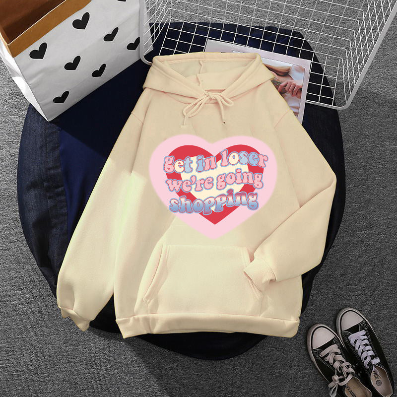 Damen Kapuzenpullover Kuschelig Grafikdesign Norvielle