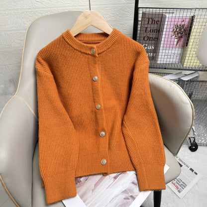 Damen Strickjacke Knopfdetails Modernes Muster Norvielle - Norvielle