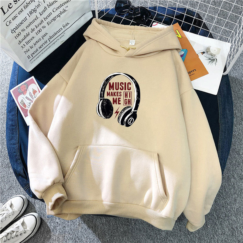Damen Kapuzenpullover Musik-Design
