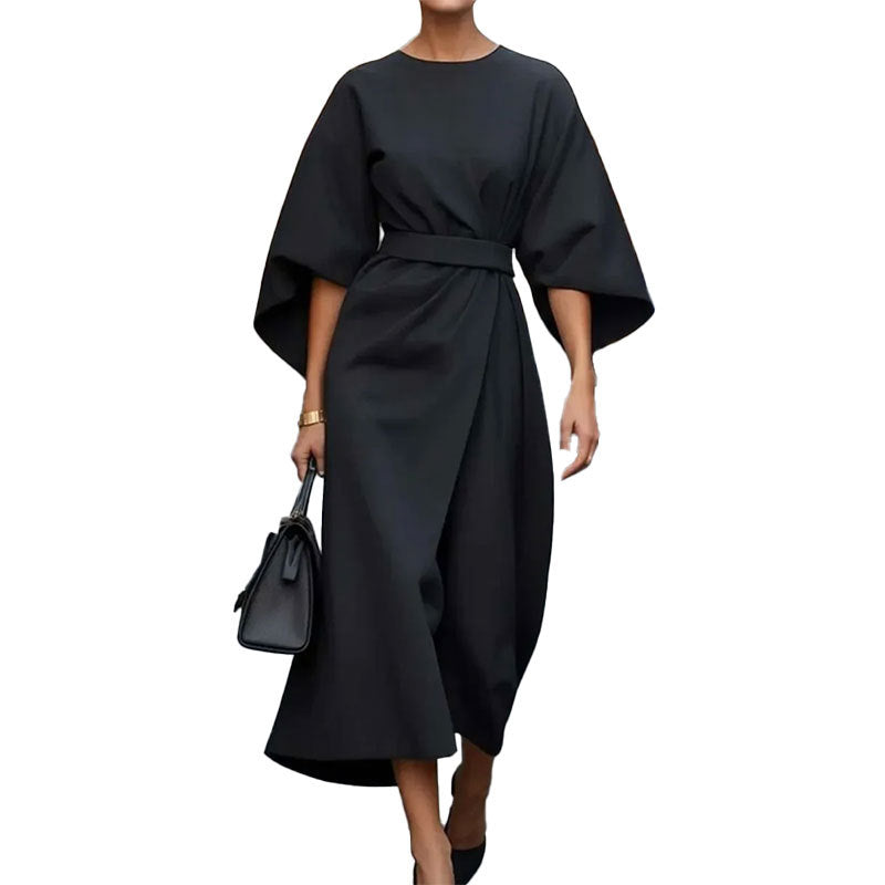 Damen Maxikleid Lässiger Schnitt Voluminöse Ärmel Norvielle