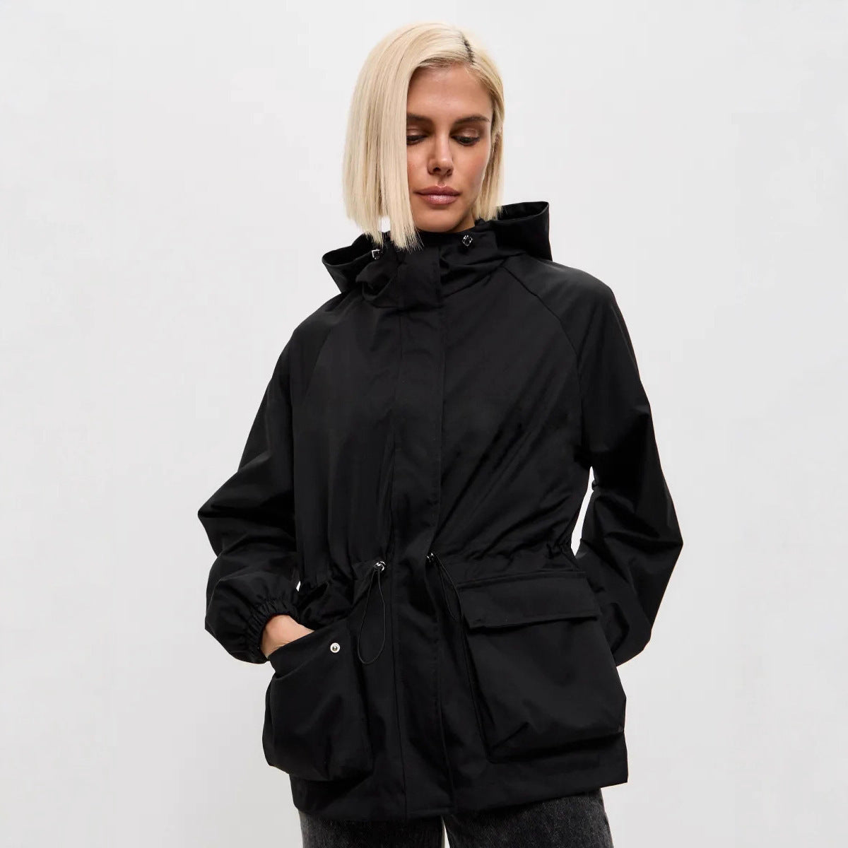 Damen Funktionsjacke mit Kapuze und verstellbarem Bund Norvielle
