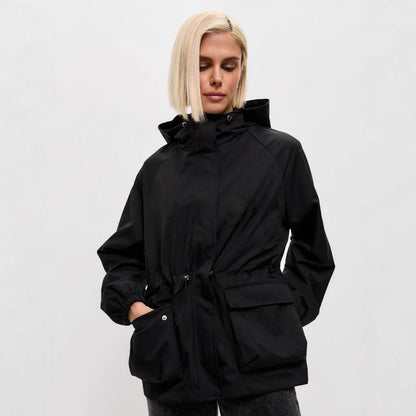 Damen Funktionsjacke mit Kapuze und verstellbarem Bund Norvielle