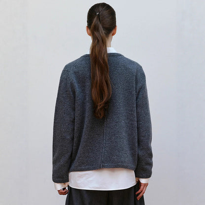 Damen Strickpullover Rundhalsausschnitt Norvielle