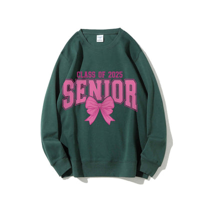 Damen Sweatshirt Abschlussjahr Schleifendesign Grau