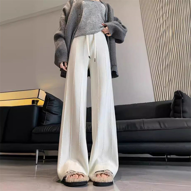 Damen Freizeithose Weit Elastischer Bund Norvielle