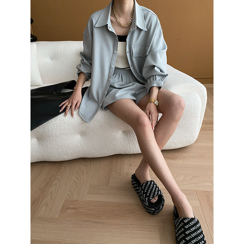 Damen Overshirt Einstellbarer Bund Praktische Taschen Norvielle