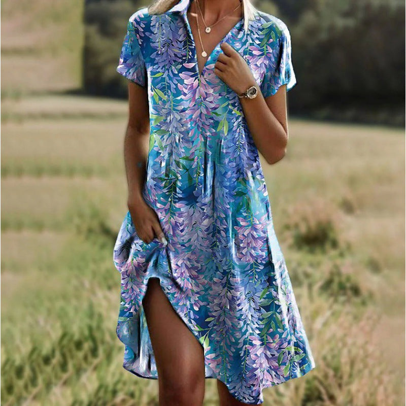 Damen Freizeitkleid Blumenmuster Feminin Norvielle