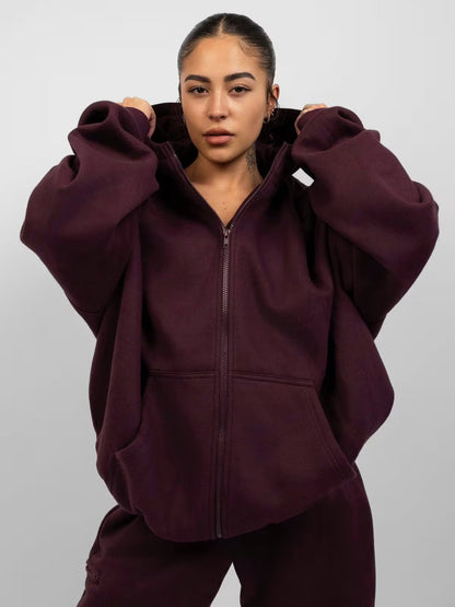 Damen Hoodie und Jogginghose Bequem Weite Taschen